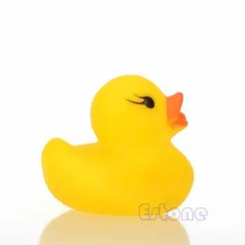 1 Бр Жълти Бебешки Играчки За Баня Сладки Гумени Писклив Патица Ducky