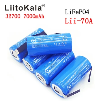 100 БР. LiitoKala 3.2 В 32700 7000 ма 6500 ма LiFePO4 Батерии 35A Продължителен Разряд Максимална 55A Батерия с висока мощност Никел