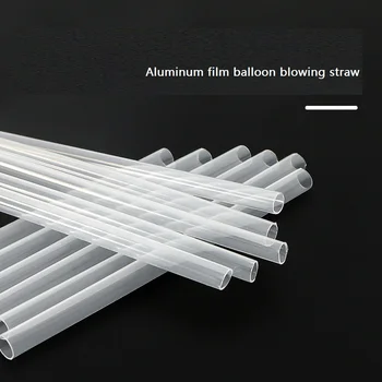 100 БР аксесоари за балони прозрачни сламки алуминиево фолио формовъчни сламки за балони