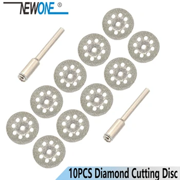 10шт 22 мм Въртящ се Инструмент Аксесоар Diamond Отрезной Диск Подходящ За Proxxon Dremel Ротационен Занаятчийски Инструменти