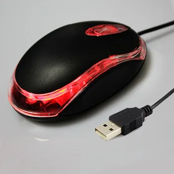 120 см Кратко Черен USB 2.0 3D Led Оптичен Колелото на Кабелната Игра Мишка За Преносими КОМПЮТРИ Тетрадка на Директна Доставка