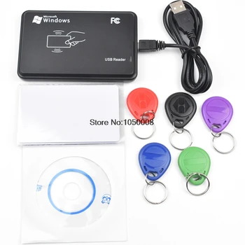 125 khz RFID ID EM Card Reader & Writer & Копирна машина/Машина (T5557/ EM4305) с 10 бр. Ключ-Етикет за контрол на достъп