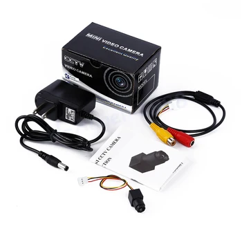 1бр 520 ТВЛ 90 Градуса 0.008 lux Мини Аудио CMOS Камера за Видеонаблюдение NTSC