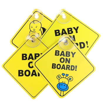 1бр Дете На Борда На Кола за Сигурност Прозорец Издънка Жълт Предупредителен Знак Аксесоари За Шофиране Автомобили Етикети
