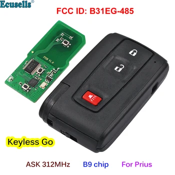 2 + 1/3 Бутона ASK 312 Mhz Бесключевой дистанционно управление на FCC ID: B31EG-485 TOY43 за TOYOTA Prius MOZB31EG авариен ключ 89994-47061