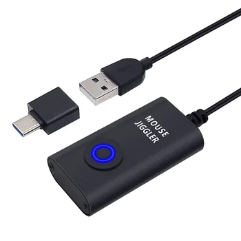 2 в 1 Автоматична Мишката Jiggler Инициатор USB Устройство-безплатен Необнаруживаемый Симулатор на Движение на Мишката с превключвател за включване / Изключване на Компютъра