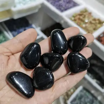 20-30 мм Натурален Черен обсидиан Паднали полиран камък е минерал кристал камъни