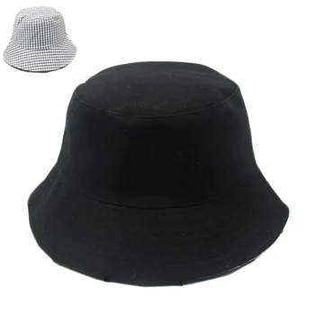 2019 Реверсивная 6 цвята клетчатая Панама унисекс представяне на модни риболовна шапка Боб Шапки S дамски мъжки панама лятна шапка солнцезащитная