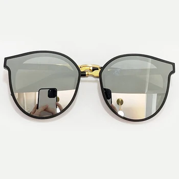 2021 Нови Модни Кръгли Многоцветни Женски Мъжки Слънчеви Очила В Рамка От Сплав С Огледални Градиентными Лещи Oculos De Sol Feminino
