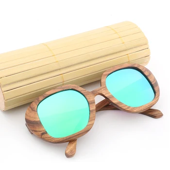2022 Зебра Дървени Слънчеви Очила Марка Дизайнерски Обувки За Мъже И Жени Са Поляризирани Слънчеви Очила с UV400 Handemade