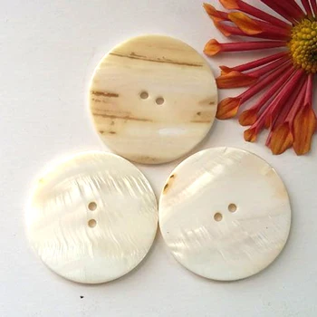 20pcs Копчета във формата на миди Големи Естествени копчета във формата на миди 40 мм 2-луночная перлата на дънни копчета SHELL001