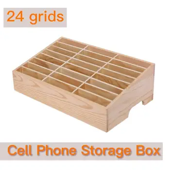 24 Клетка Многофункционален Дървена Кутия За Съхранение На Инструменти За Ремонт На Мобилни Телефони Организатор