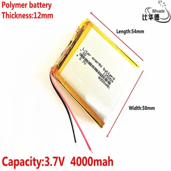 3,7 4000 ма 125054 литиево-полимерна батерия на MP3 MP4 навигационни инструменти, малки играчки и други стоки Универсална батерия