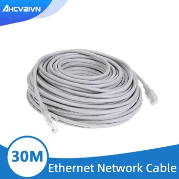 30 М 98ft Cat5 Ethernet rj-45 Мрежов Кабел Кръпка Открит Водоустойчив LAN Кабел Кабели За Видеонаблюдение POE IP Камера Система