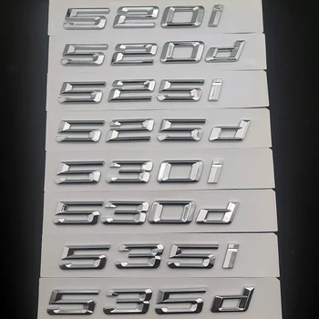 3D ABS Хромирана Емблема на Багажника на Колата Икона на Лого За BMW 520i 525i 530i 535i 520d 525d E60 530d Xdrive E39 E34 F10 Стикер с главни Букви