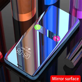 3D Smart Огледален Флип Калъф За Телефон Oppo Realme 8 8и 9 Pro, Противоударная Делото на Real me 9pro realme8 i realme9, Кожени Калъфи