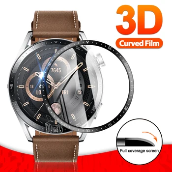 3D Заоблена Мека Защитно Фолио За Huawei Watch GT 3 2 GT2 GT3 Pro 42 мм, 43 мм и 46 мм Smartwatch на Защитно покритие на Екрана стъкло