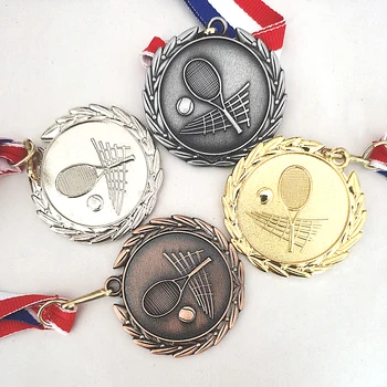 4 Цветни Медалите за тенис мач Сувенирни Фенове От сплав с Официалния спортен мач Adward Училищна Спортна медал Award5.0CM