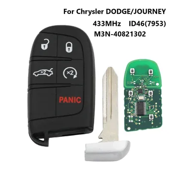 5 бутона Умно Дистанционно Ключодържател за Dodge M3N40821302 433 Mhz PCF7953/ID46 Чип За Jeep Grand Cherokee 2013-2018