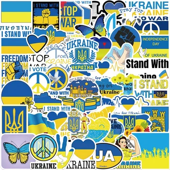 50шт Украйна Етикети Украйна Графити Детска Играчка Скейтборд Телефон Лаптоп Багажа на Етикети Етикети