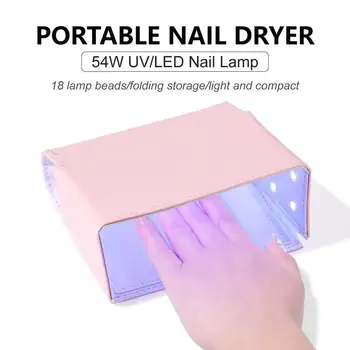 54W Fold 18 LED UV Nail Curing Lamp Dryer Fast Manicure Phototherapy Machine лампа за изсушаване на ноктите Accessories