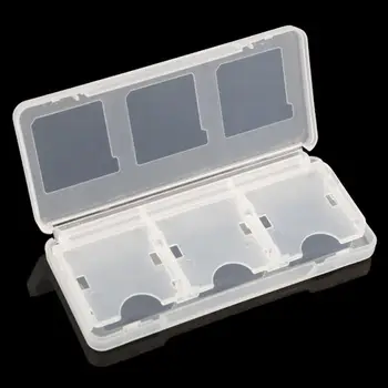 6 в 1 Кутия За Съхранение за Носене Титуляр за Nintendo DS Lite Преносим Прозрачен Защитен Твърд Пластмасов Пътни Принадлежности Преминете Игрална Карта
