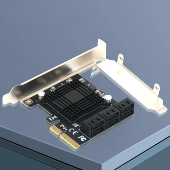 6 Портове и конектори SATA 3 PCI Express Карти за Разширяване на PCI-E/PCIE SATA Контролер SATA Множител SATA3 6gb/с ASMedia ASM1166 Чип за HDD и SSD