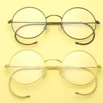 60-те години на 40 мм, Старинните Малки Кръгли Рамки За Очила С Пълна Рамки Метална Дограма за Джон Ленън Стив Джобс Очила Rx е в състояние да