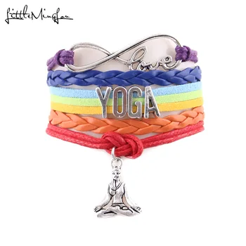 7 Чакра Безкрайността на любовта Йога женски гривна купища Хатха Медитацията ТИ Асана спортни гривни с висулки, гривни за жени, бижута