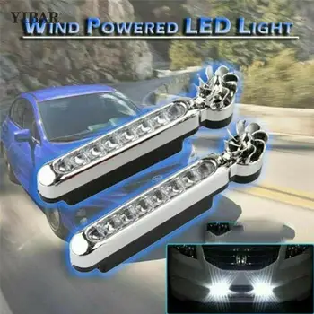 8 LED DRL Ветроэнергетический Авто дневен ходова Светлина Не е Необходимо Във външния източник на захранване на Лампата с дневна Светлина на Фаровете на Автомобила Сигнала на Светлина