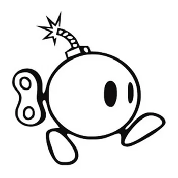 9 cm * 9 см Скъпа Бомба Карикатура Винил Кола-Стайлинг Автомобилни Аксесоари, Автомобилна Стикер Черен/Сребрист S3-4642