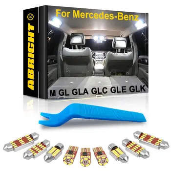 ABRIGHT За Mercedes Benz W163 W164 W166 X164 X166 X204 X156 X253 M, ML, GL, GLA GLC GLE GLK Клас Canbus Авто Led Лампа за интериора