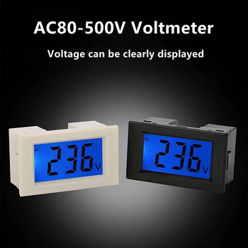 AC80-500V LCD Дисплей на Цифров Волтметър Ac Напрежение Панел Метър Цвят на Напрежение Панел Измервателният Ток Тестер С Led Дисплей D85-20