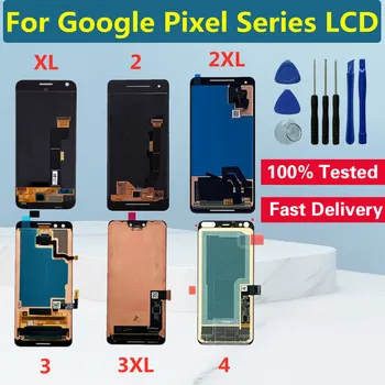 AMOLED Екран За Google Pixel 3 3XL 3A 3AXL LCD Сензорен дисплей Дигитайзер Дисплей За Google Pixel 4XL Подмяна на LCD дисплея