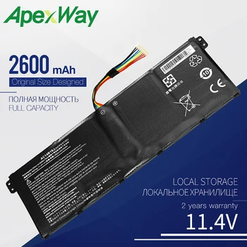 Apexway 11,4 В AC14B18J AC14B13J Нова Батерия за лаптоп Acer Aspire E3-111 E3-112 ES1-512 ES1-531 MS2394 B115 B116-MP N15Q3 N15W4