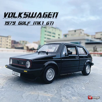 Bburago 1:24 1979 Volkswagen Golf GTI MK1 черно моделиране сплав модел автомобил занаяти украса колекция от играчки инструменти за подарък