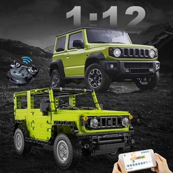 Cada 579 бр 1:12 Suzuki Jimny SUV Радиоуправляеми Suv Технически Строителни Блокове Тухли Играчки За Детски Подарък Момчета Brinquedos