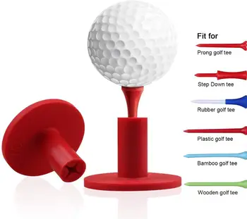 CRESTGOLF Гумени Тениски за голф Притежателя Здрав Тренировъчен Чай 1,55 Инча Е идеален за тренировъчен подложка за голф на закрито и на открито Опаковка от 4