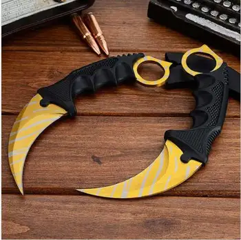 CS GO Counter Strike Керамбитовый Нож ръчно изработени ловни ножове Боен Нож-Нокът тактически джобен нож за оцеляване нож за къмпинг