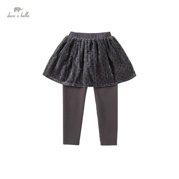 DKH18200 дейв bella/есенните модни обикновен панталон с джобове за момичета от 5 до 13 години, бебешки бутик-ежедневни панталони пълна дължина