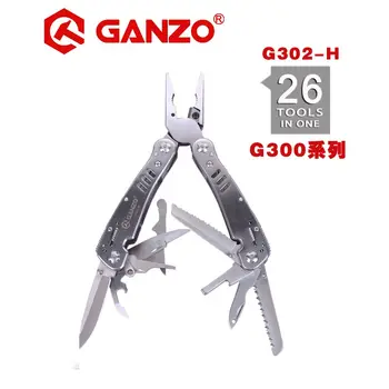 Ganzo G300 серия G302-H Мулти клещи 26 инструменти в един ръчен набор от инструменти, Набор от Отвертки Портативен Сгъваем нож, Клещи от неръждаема стомана
