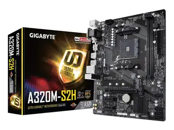 Gigabyte GA-A320M-S2H Оригинална НОВА дънна Платка с AMD Socket LGA 1151 DDR4 USB3.0 SATA3.0 VGA + DVI + HDMI