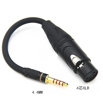 HIFI 4,4 ММ Балансиран адаптер за слушалки аудио кабел 4,4-3,5 мм, 2,5 мм 6,35 мм XLR 4-пинов конектор за свързване към гнездото