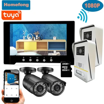Homefong 1080 P на Hristo Интелигентни IP Безжична видео домофон WiFi видео домофон с Камера Дома за сигурност за Защита на Движение