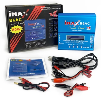 iMAX B6AC B3, B6 Зарядно Устройство 80 W 6A Nimh Nicd LiPo Цифров Баланс на Зарядното Устройство Мощност 12v 6A Адаптер за Зарядни Кабели