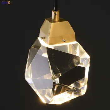 IWHD Crystal LED Окачен Лампа Домашно Вътрешно Осветление на Спалня и Хол Мед Окачен Лампа Лампара Pendente