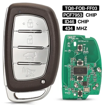 jingyuqin 4BTN TQ8-FOB-FF03 95440-2S600 434 Mhz ID46 PCF7953A Чип Дистанционно на Ключа на Автомобила За Hyundai IX35 TUCSON Smart без контактен ключ