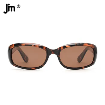 JM Леки Квадратни Поляризирани Мъжки И Дамски Слънчеви Очила Реколта Правоъгълни Слънчеви Очила с UV400
