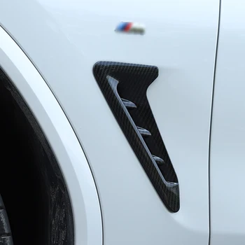 JY 2 БР. ABS Въглеродни Влакна Стил Акула Хриле Отстрани Средство За Грижа За Кожата Крило отдушник Тапицерия Стайлинг на Автомобили на Кутията Интимни Аксесоари за BMW X3 G01 2018