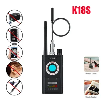 K18S Детектор Многофункционален Анти Мини Грешка Аудио Шпионска Камера GSM Търсещия GPS Сигнал Обектив Радиочестотни Локатор Тракер Откриване на Безжична Камера
